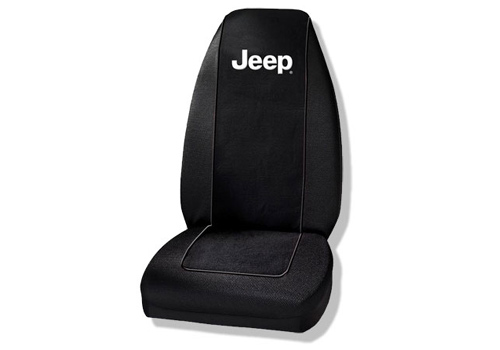 Jeep Logo Black Bucket Seat Cover - Click Image to Close